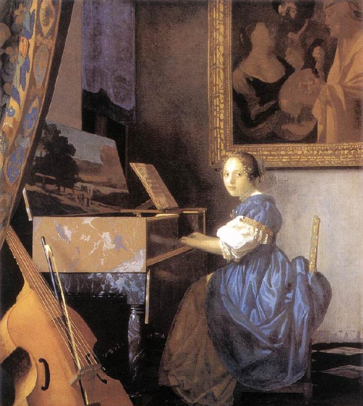 Jan Vermeer Lady Seated at a Virginal